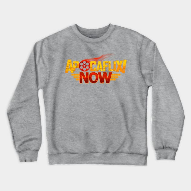 Apocaflix! NOW Crewneck Sweatshirt by Jake Berlin